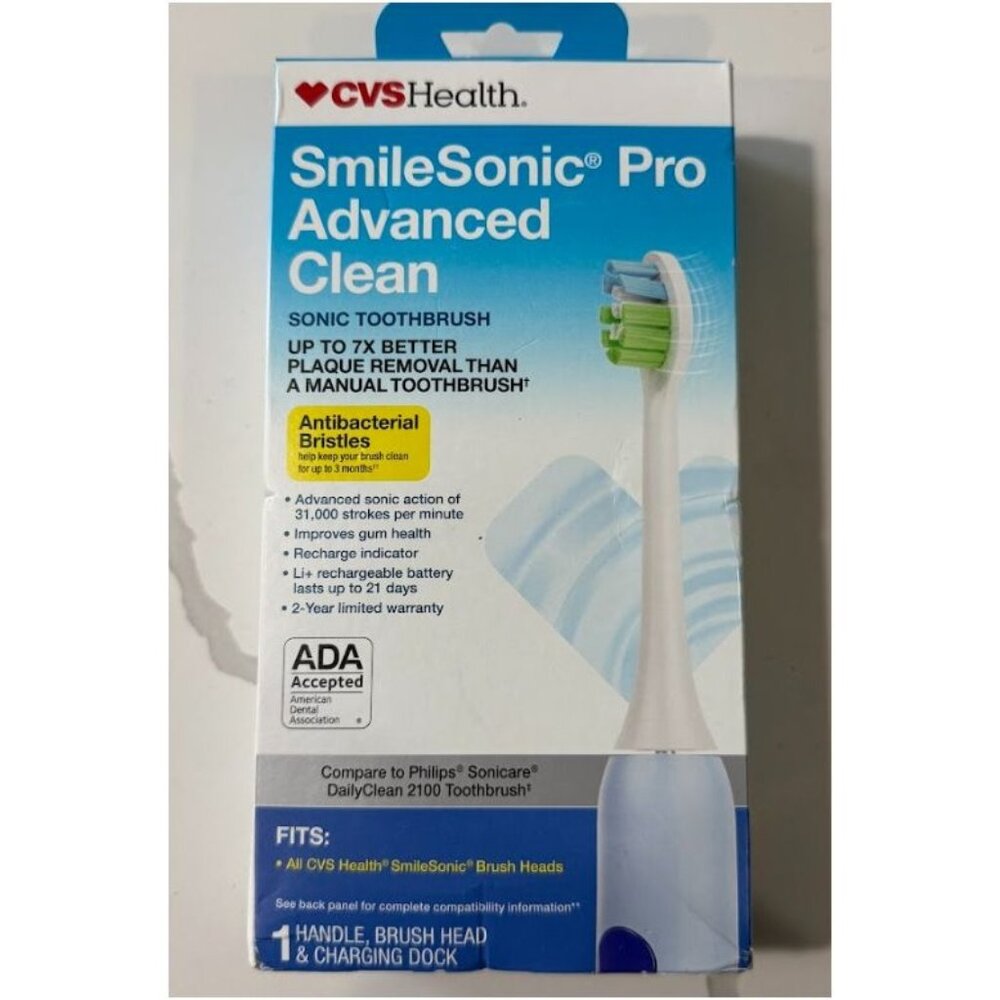CVS Health SmileSonic Pro Advanced Clean Toothbrush